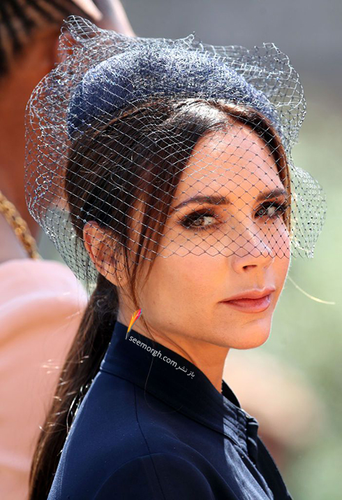 مدل کلاه ویکتوریا بکهام Victoria Beckham در عروسی مگان مارکل Meghan Markle و پرنس هرس Prince Harry